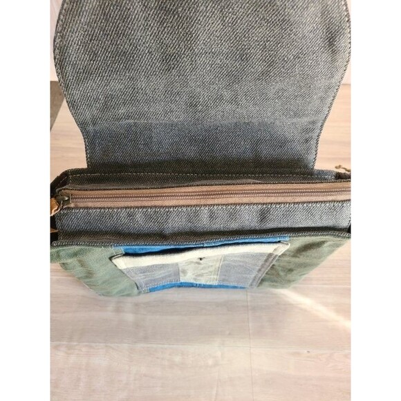 Bhrayna Tropical Tales Shoulder Bag BBW-1256 Boho Patchwork Canvas Leather NWT - Picture 4 of 9